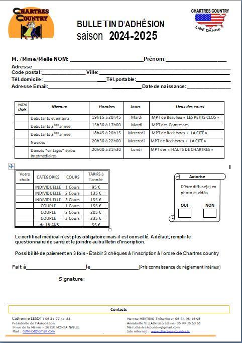 Cc bulletin adhesion 2024 25